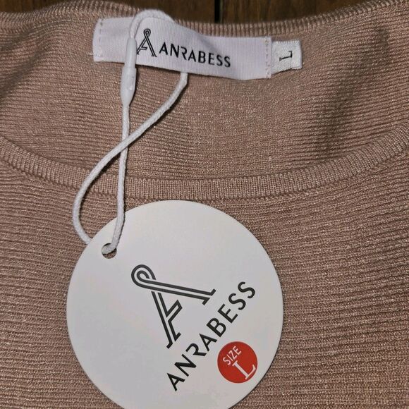 Anrabess Oversized Glacé Pink Sweater Pullover • Size L • New With Tags - Picture 3 of 7